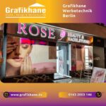 Leuchtwerbung für Rose Beauty Studio